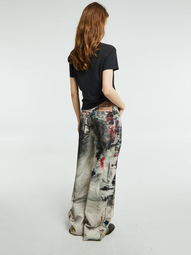 Acne Studios - Printed Jeans in White and Multi