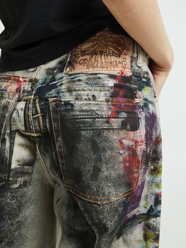 Acne Studios - Printed Jeans in White and Multi
