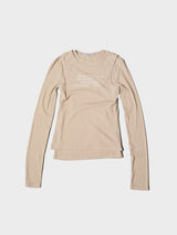Acne Studios - Layered long-sleeve t-shirt in Oatmeal Beige