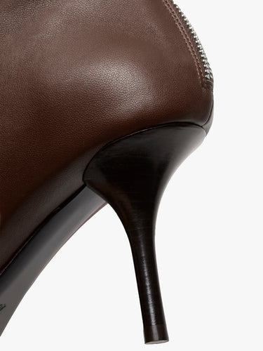Acne Studios - Leather Ankle Boots in Earthy Brown