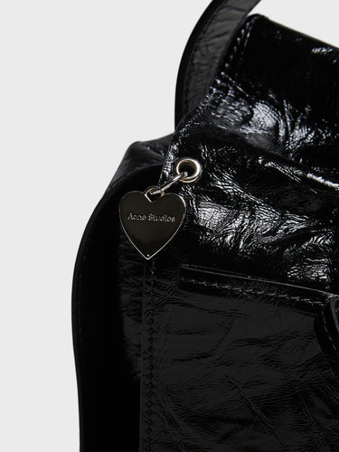 Acne Studios - Multipocket Crinkled Patent Bag in Black
