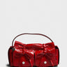 Acne Studios - Multipocket Crinkled Patent Bag in Red