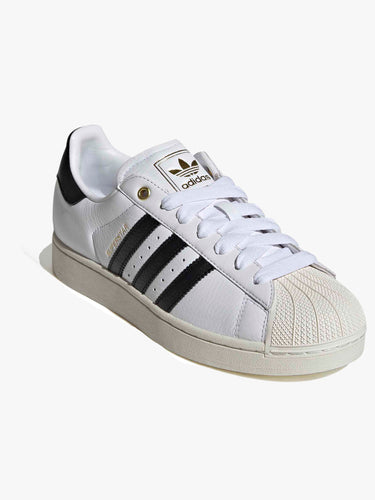 Adidas - Superstar II Sneakers in Cloud White, Core Black and Off White Stoy Adidas - Superstar II Sneakers in Cloud White, Core Black and Off White Stoy