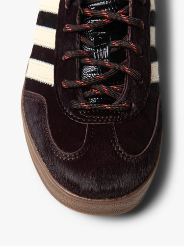 Adidas - Wales Bonner Gazelle Pony Sneakers in Aurora Coffee, Wonder White and Core Black