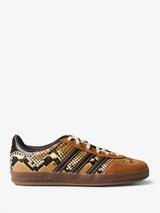 Adidas - Wales Bonner Gazelle Snake Sneakers in Dust Rust, Wonder White and Collegiate Burgundy