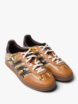 Adidas - Wales Bonner Gazelle Snake Sneakers in Dust Rust, Wonder White and Collegiate Burgundy