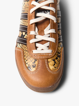 Adidas - Wales Bonner Gazelle Snake Sneakers in Dust Rust, Wonder White and Collegiate Burgundy