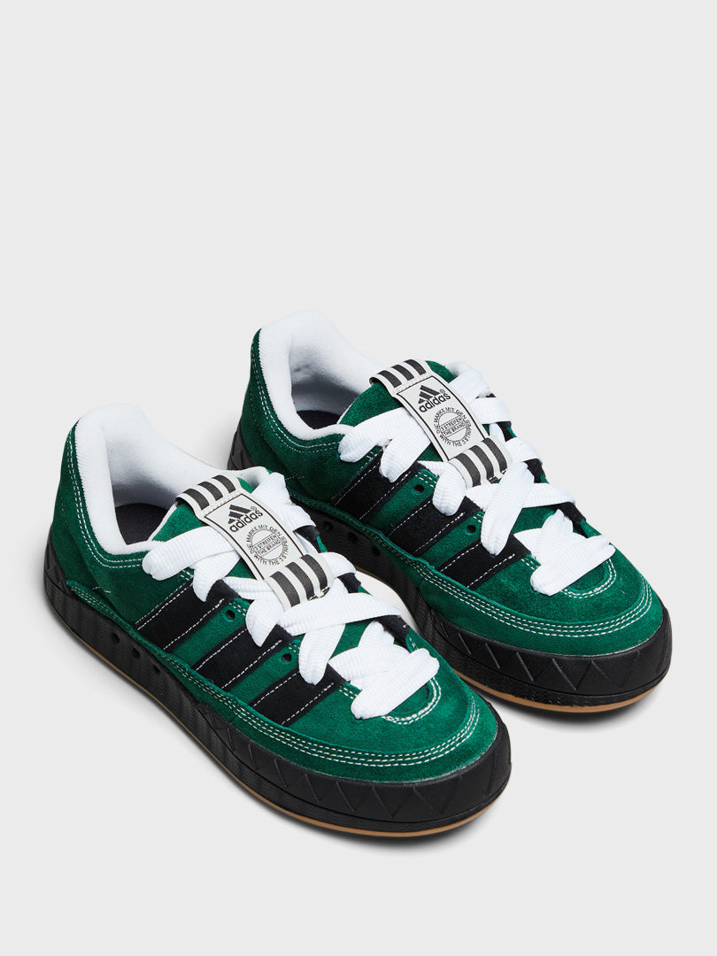 Adimatic YNuK Sneakers in Dark Green, Core Black and Off White