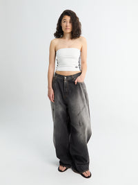 Adidas - Adicolor 3 Stripe Tube Top in White and Black