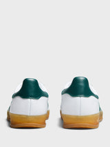 Adidas - Women's Gazelle Indoor Sneakers in Cloud White, Collegiate Green and Core Black