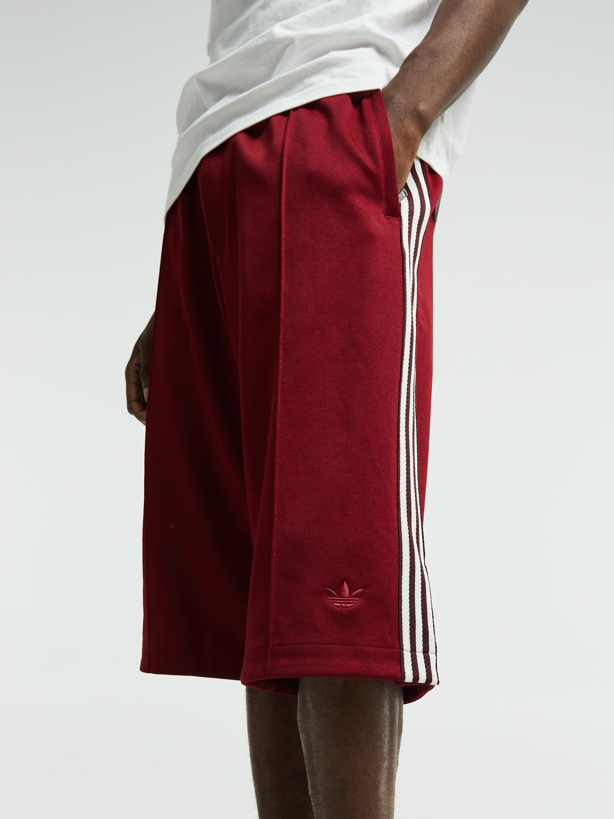Adidas - Wales Bonner Track Shorts in Collegiate Burgundy
