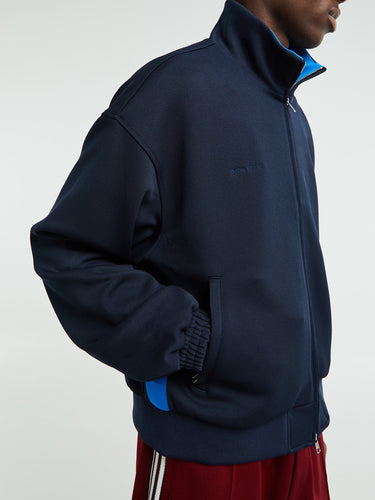 Adidas - adidas Originals x Wales Bonner Pique Track Top in Night Navy