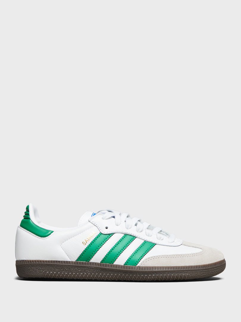 Adidas - Samba OG Sneakers in White, Green and Gum 5