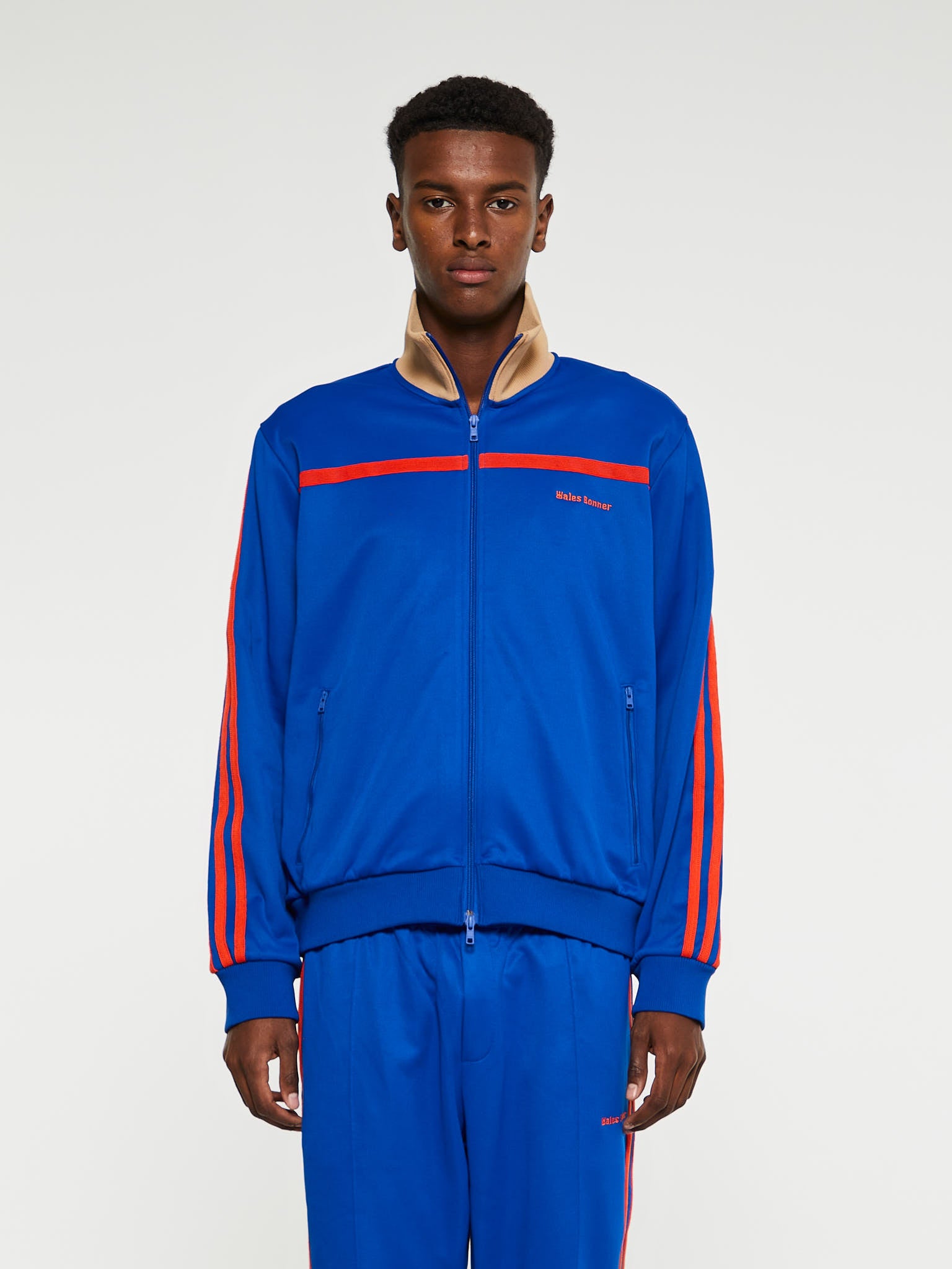 Wales Bonner Jersey Track Top in Blue
