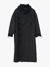 AF Agger - Hainsworth Wool Officer Coat in Black
