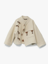 AF Agger - Klippan boiled wool jacket in Oatmeal