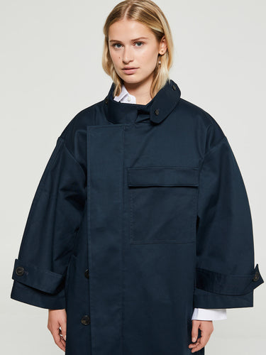 AF Agger - Water Resistant Coat in Navy