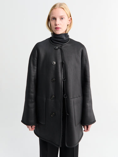 AF Agger - Shearling Coat in Black