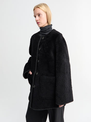 AF Agger - Shearling Coat in Black