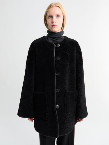AF Agger - Shearling Coat in Black