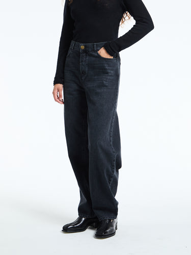 AF Agger - Barrel Jeans in Washed Black
