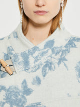 AF Agger - Klippan Boiled Wool Jacket in Blue Jacquard