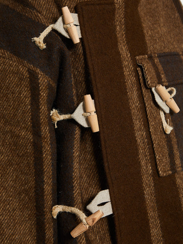 AF Agger - Klippan Boiled Wool Hooded Jacket in Brown