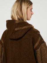 AF Agger - Klippan Boiled Wool Hooded Jacket in Brown