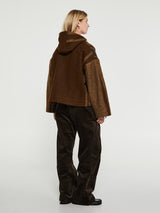 AF Agger - Klippan Boiled Wool Hooded Jacket in Brown