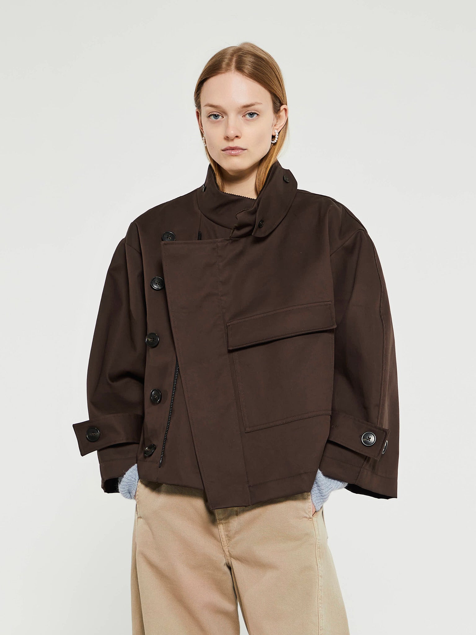 Water Resistant Jacket in Dark Brown