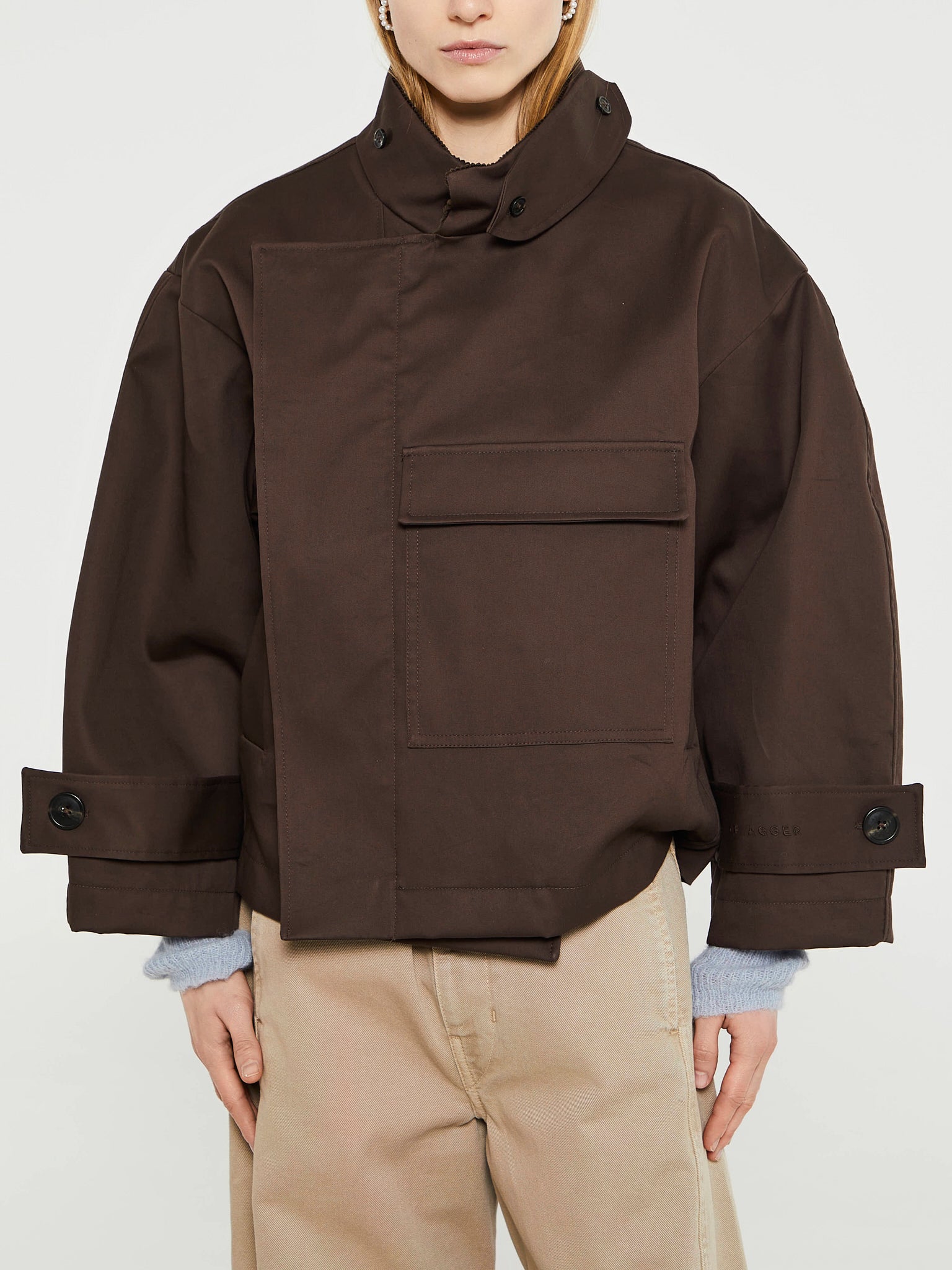 Water Resistant Jacket in Dark Brown