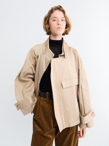 Water Resistant Jacket in Cool Beige