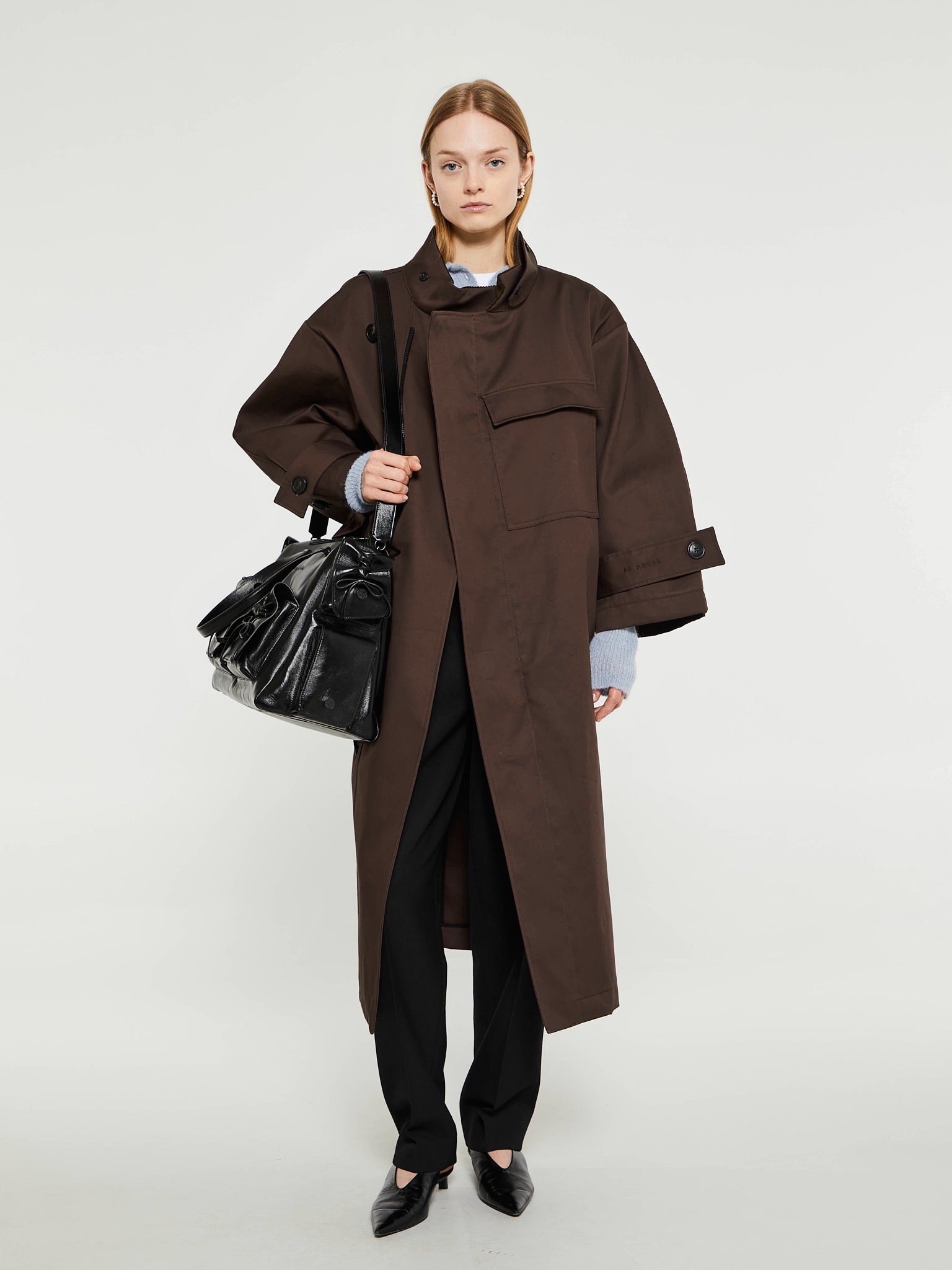 Water Resistant Coat in Dark Brown