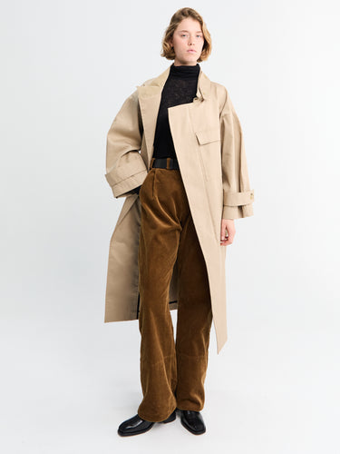 Water Resistant Coat in Cool Beige