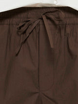 AF Agger - Cotton Poplin Shorts in Dark Brown