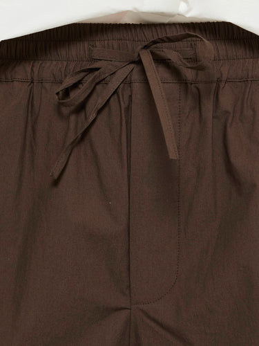 AF Agger - Cotton Poplin Shorts in Dark Brown