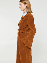 AF Agger - Suede Coat in Cognac