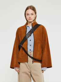 AF Agger - Suede Anorak Jacket in Cognac