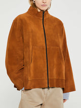 AF Agger - Suede Anorak Jacket in Cognac