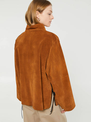 AF Agger - Suede Anorak Jacket in Cognac