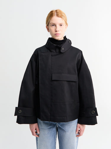 Water Resistant Jakke i Sort