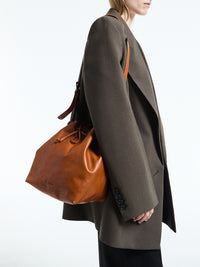 AF Agger - Leather Bucket Bag in Cognac