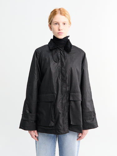 Oilskin Jacket i Sort