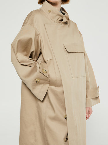 AF Agger - Water Resistant Coat in Cool Beige
