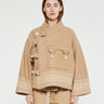 AF Agger - Klippan Boiled Wool Jacket in Beige With Stripes
