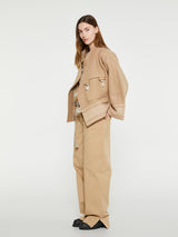 AF Agger - Klippan Boiled Wool Jacket in Beige With Stripes