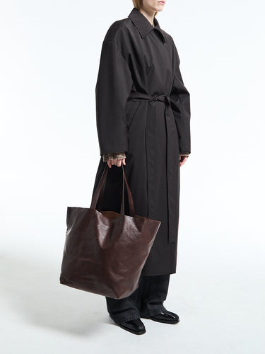 AF Agger - Leather Tote Bag in Brown