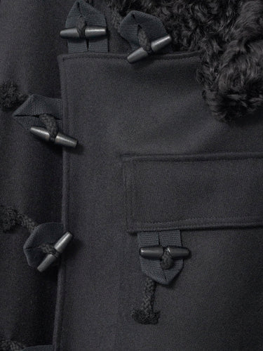 AF Agger - Hainsworth Wool Officer long Coat in Black