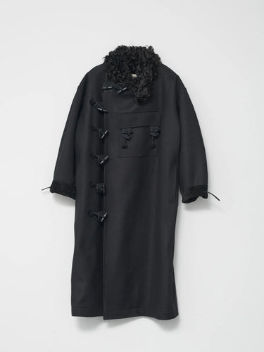 AF Agger - Hainsworth Wool Officer long Coat in Black