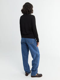 AF Agger - Cotton barrel jeans in Washed Blue